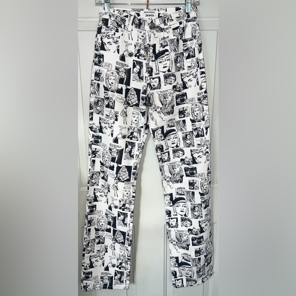 REFORMATION RARE cartoon jeans size 25